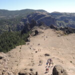 Besucher auf dem Weg zum Roque Nublo