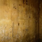 Grafitti in der Stabkirche Hopperstad