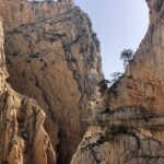 Blick auf den Caminito - Man sieht den alten und neuen Weg Blick auf den Caminito
