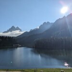 Früher morgen - Drei Zinnen und See