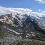 Ausblick auf die Gletscher und Seen Ausblick auf die Gletscher und Seen