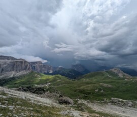 Im Abstieg kam das Gewitter