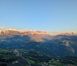 Ein letzter Blick auf die Dolomiten