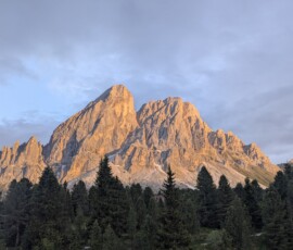 Alpenglühen am Peitlerkofel